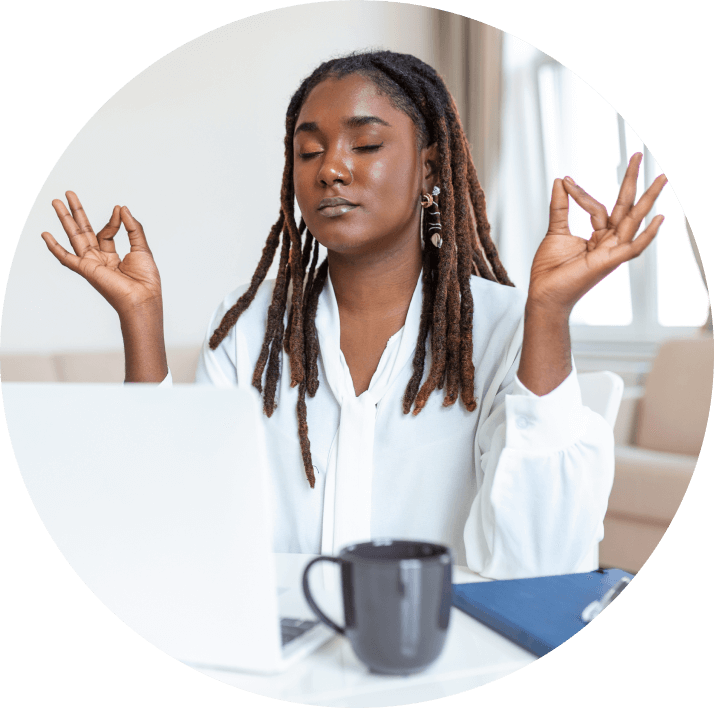 woman meditating