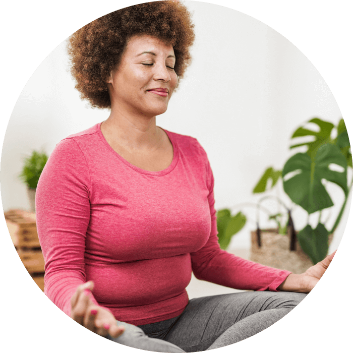 woman meditating